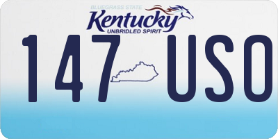 KY license plate 147USO