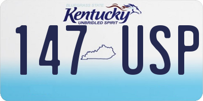 KY license plate 147USP