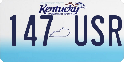 KY license plate 147USR