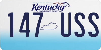 KY license plate 147USS