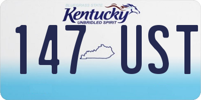KY license plate 147UST