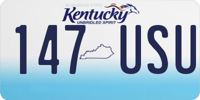 KY license plate 147USU