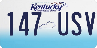 KY license plate 147USV