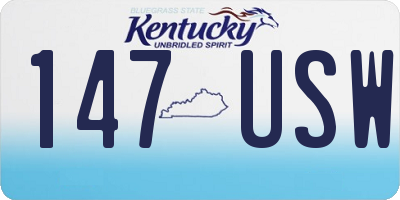 KY license plate 147USW
