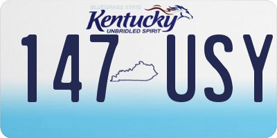 KY license plate 147USY