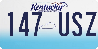 KY license plate 147USZ