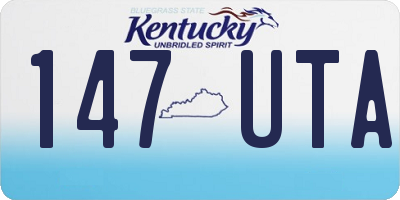 KY license plate 147UTA