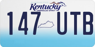 KY license plate 147UTB