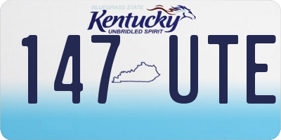 KY license plate 147UTE