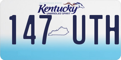 KY license plate 147UTH