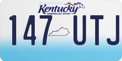 KY license plate 147UTJ