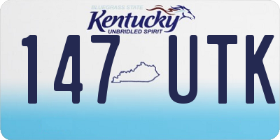KY license plate 147UTK