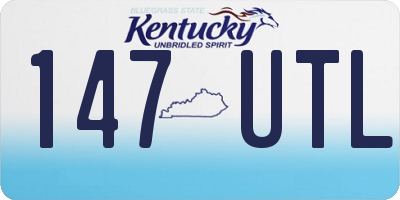 KY license plate 147UTL