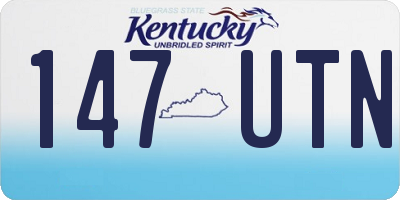 KY license plate 147UTN