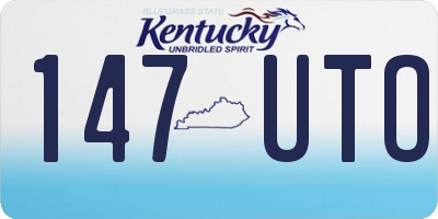 KY license plate 147UTO