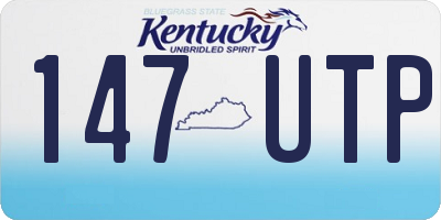 KY license plate 147UTP