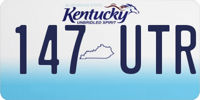 KY license plate 147UTR