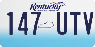 KY license plate 147UTV