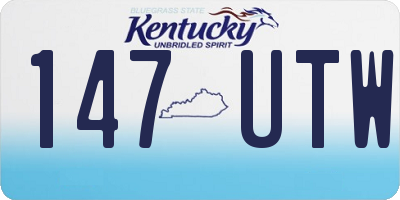 KY license plate 147UTW