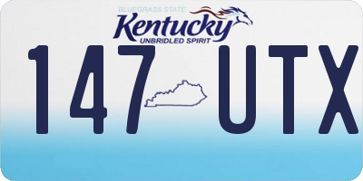 KY license plate 147UTX