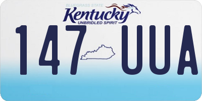 KY license plate 147UUA