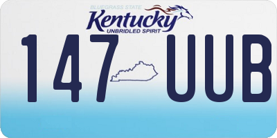 KY license plate 147UUB