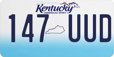 KY license plate 147UUD