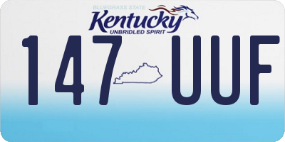KY license plate 147UUF