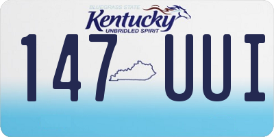 KY license plate 147UUI