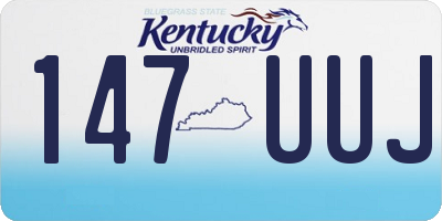 KY license plate 147UUJ