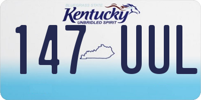 KY license plate 147UUL