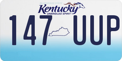 KY license plate 147UUP