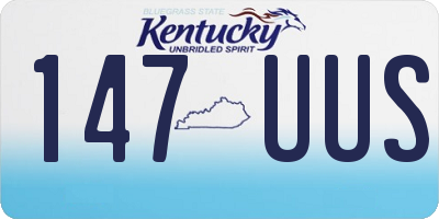 KY license plate 147UUS