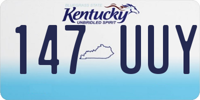 KY license plate 147UUY