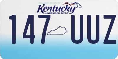 KY license plate 147UUZ