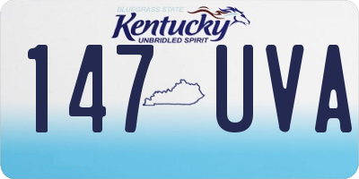 KY license plate 147UVA