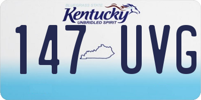 KY license plate 147UVG