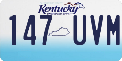 KY license plate 147UVM