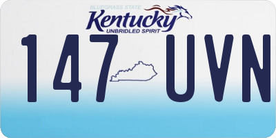 KY license plate 147UVN