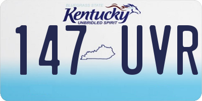 KY license plate 147UVR