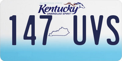 KY license plate 147UVS