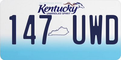 KY license plate 147UWD