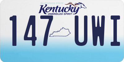 KY license plate 147UWI