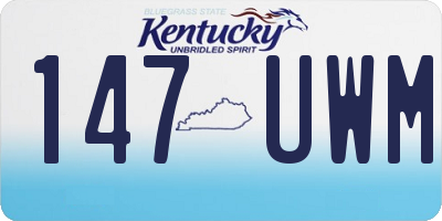 KY license plate 147UWM