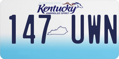 KY license plate 147UWN