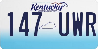 KY license plate 147UWR