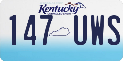 KY license plate 147UWS