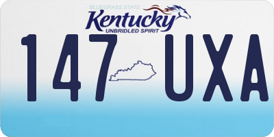 KY license plate 147UXA