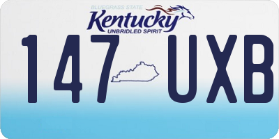 KY license plate 147UXB