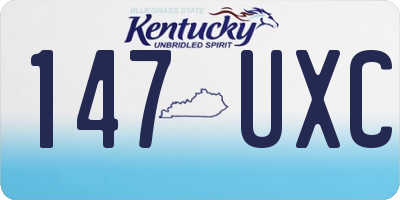 KY license plate 147UXC